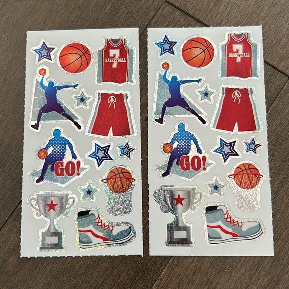 Sports Basketball 3D Foil Stickers, Planner Paper Crafts Scrapbook Design Colour - Picture 6 of 6